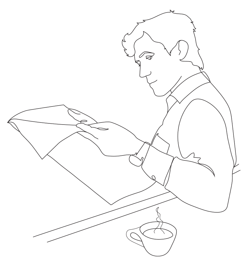 Man reading paper