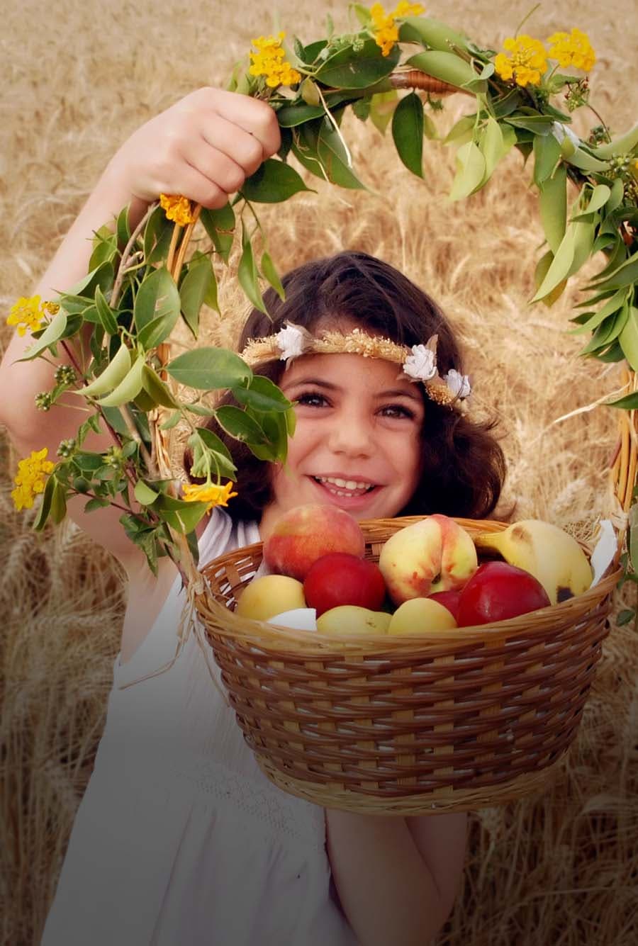 Girl celebrating Shavuot