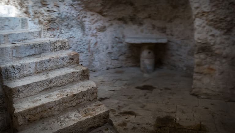 Ancient mikvah in Old Jerusalem for ritual washing