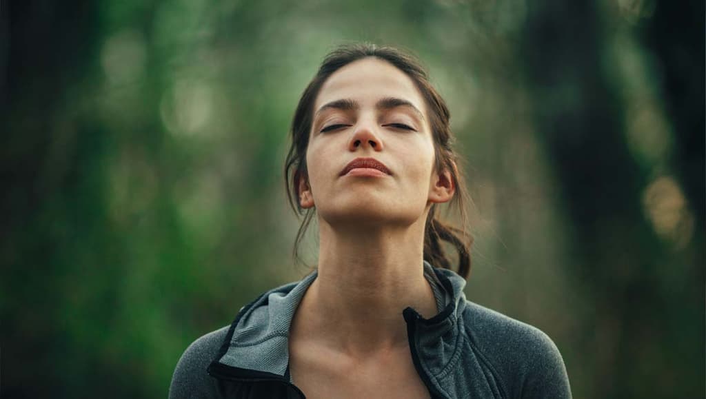 meditating woman