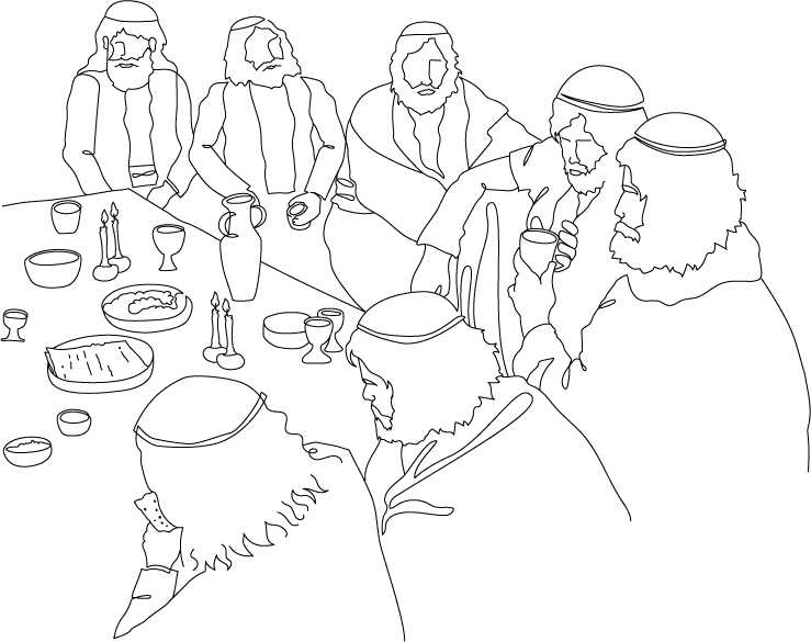 Last Supper line drawing