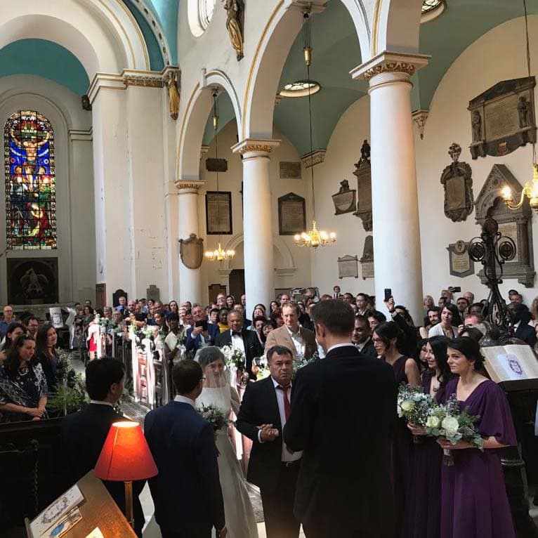 Ziggy and Cristiana at their wedding